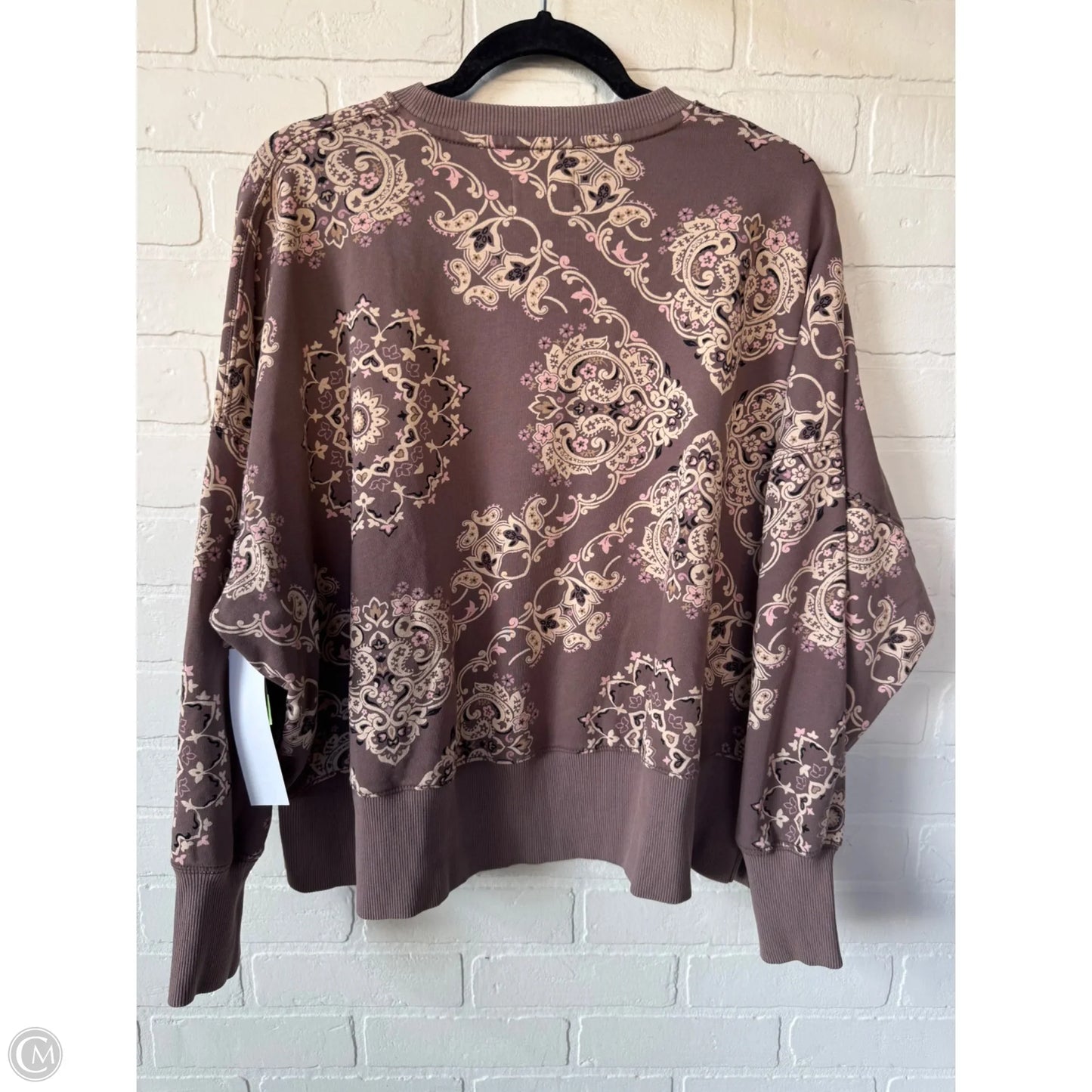 Sweatshirt Crewneck By American Eagle In Brown & Tan, Size: Xs