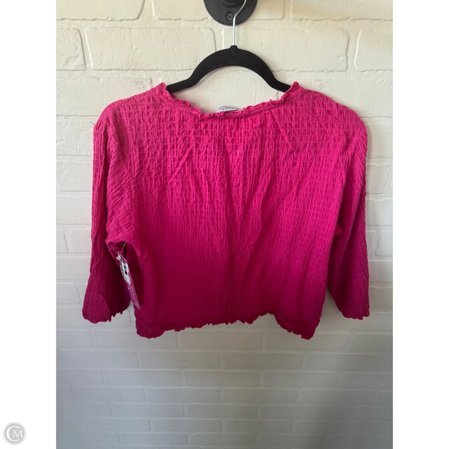 Top 3/4 Sleeve By Clothes Mentor In Pink, Size: M