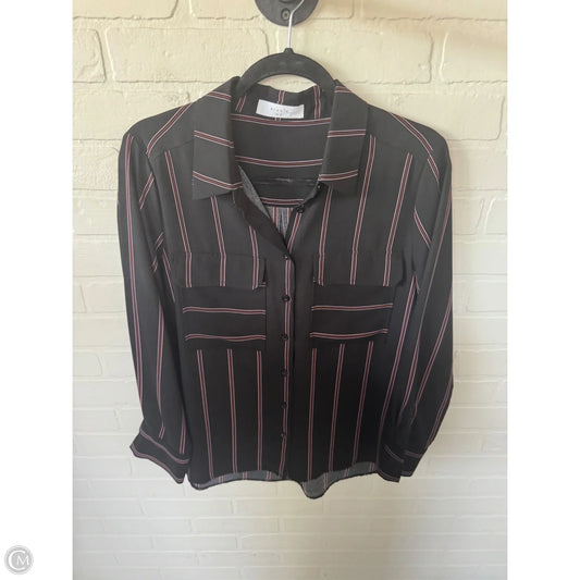 Top Long Sleeve By Elodie In Black & Red, Size: M