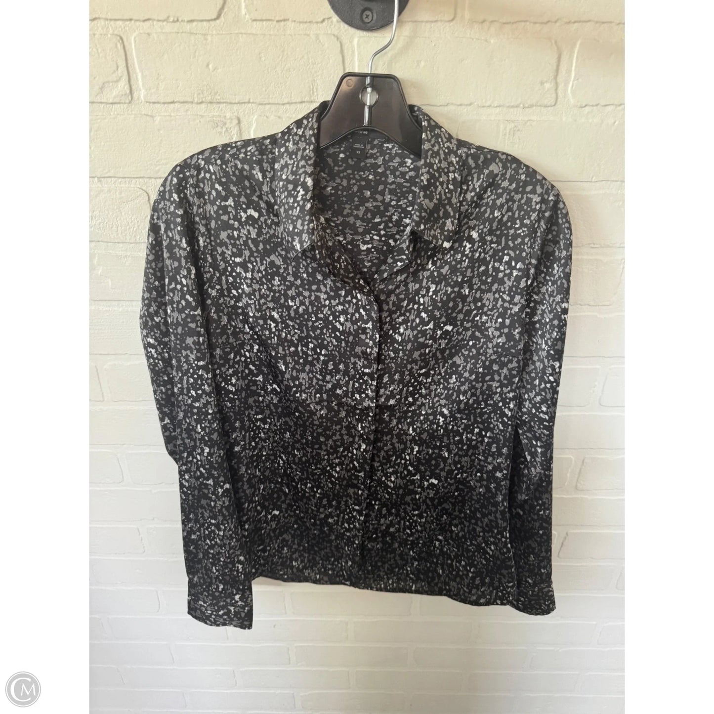 Top Long Sleeve By Express In Black & Grey, Size: Xs