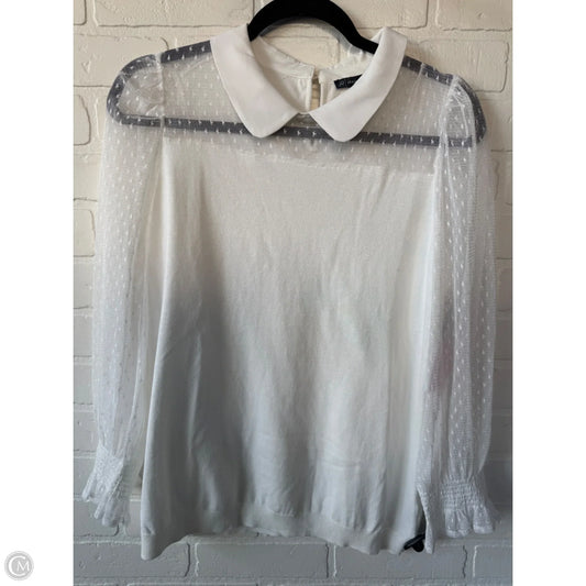 Sweater By Adrianna Papell In White, Size: M