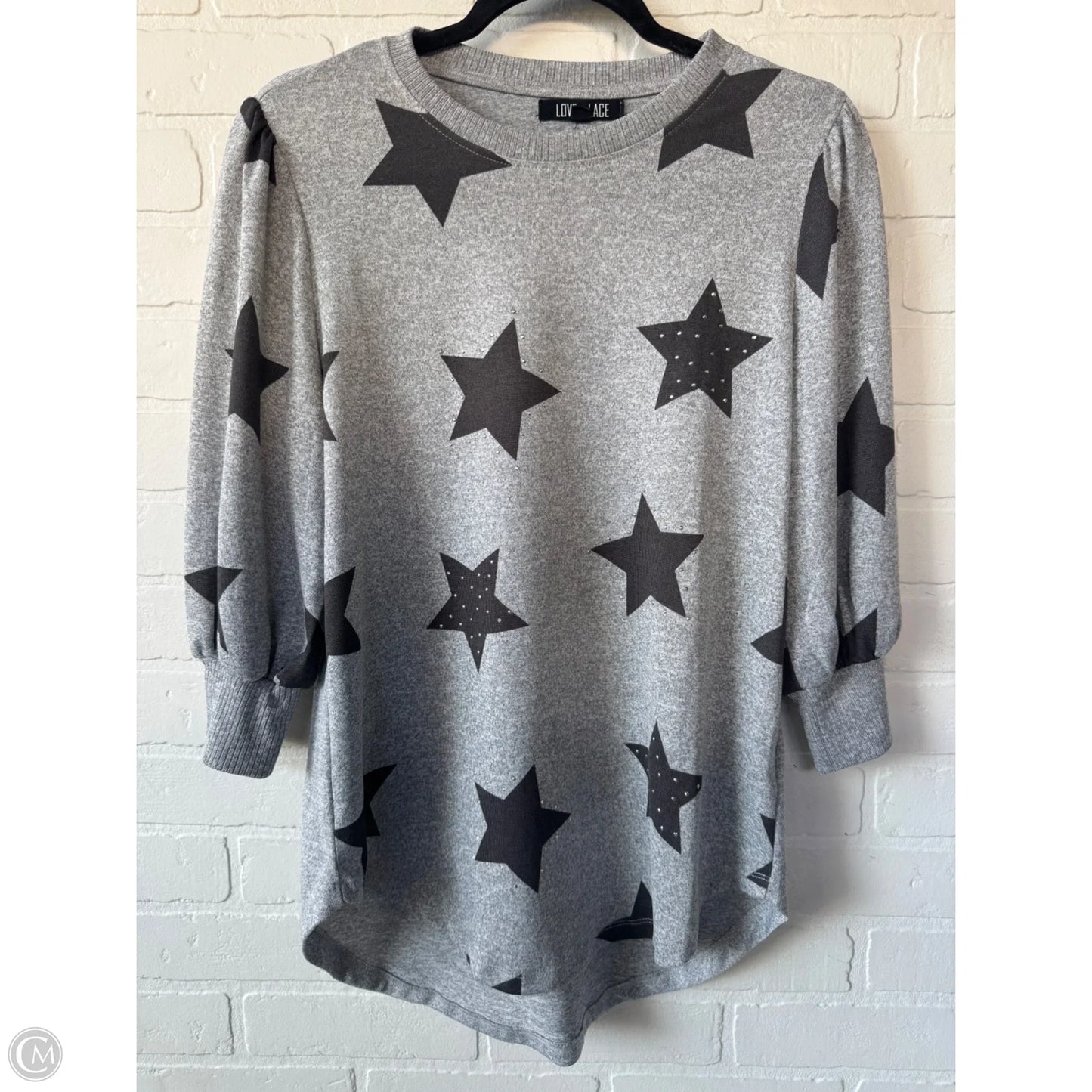 Top 3/4 Sleeve By Clothes Mentor In Grey, Size: S