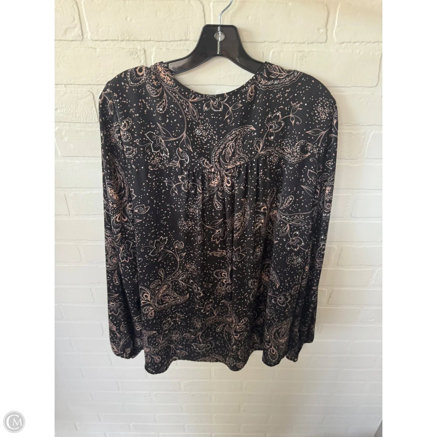 Top Long Sleeve By Clothes Mentor In Black & Brown, Size: 2x