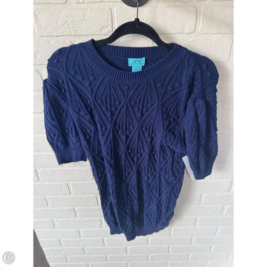 Sweater Short Sleeve By Clothes Mentor In Blue, Size: L
