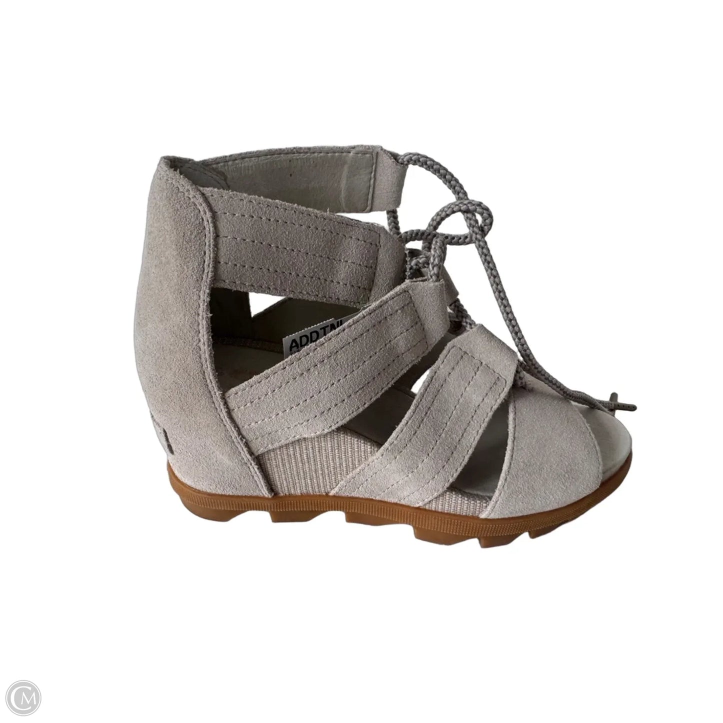 Sandals Heels Wedge By Sorel In Taupe, Size: 6.5