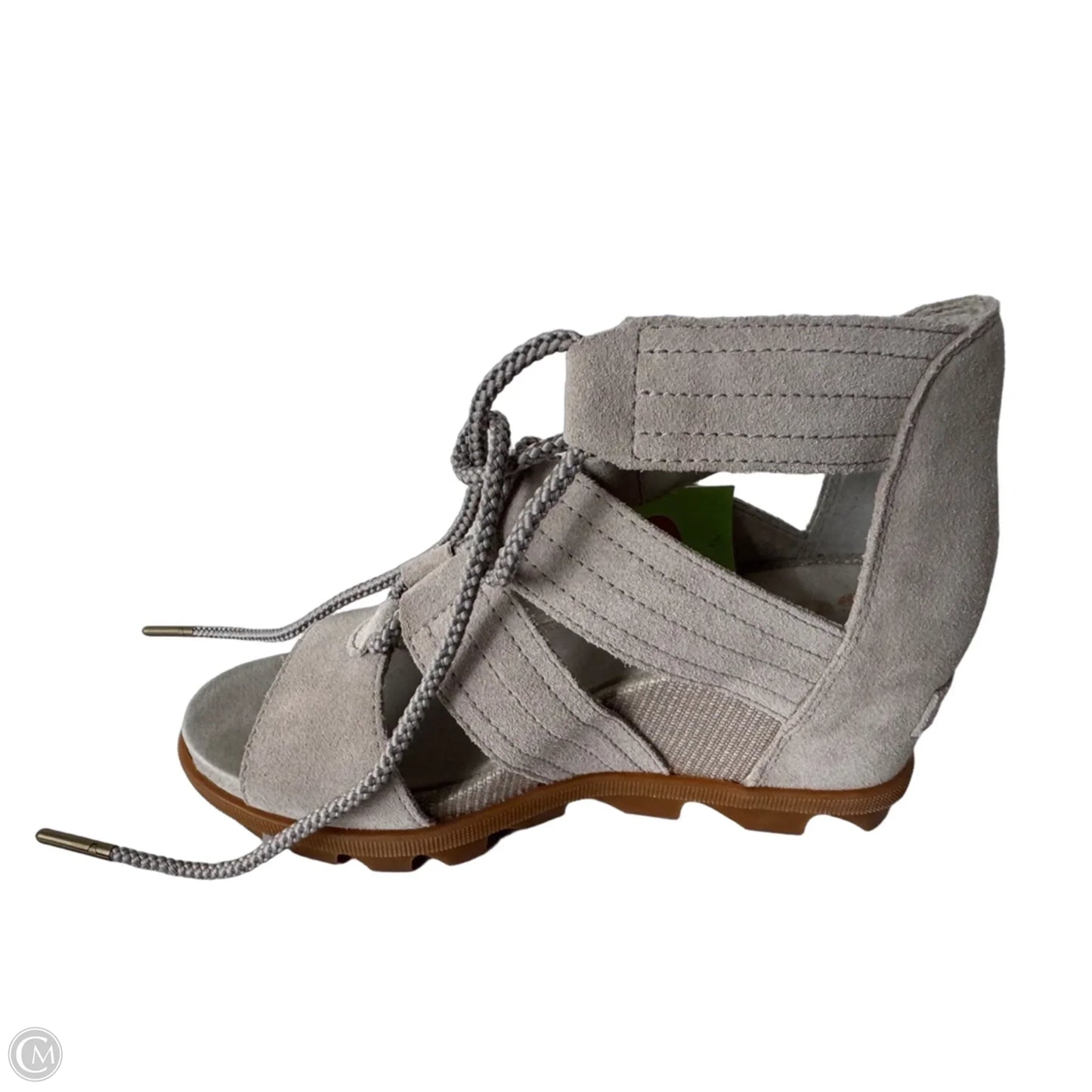 Sandals Heels Wedge By Sorel In Taupe, Size: 6.5