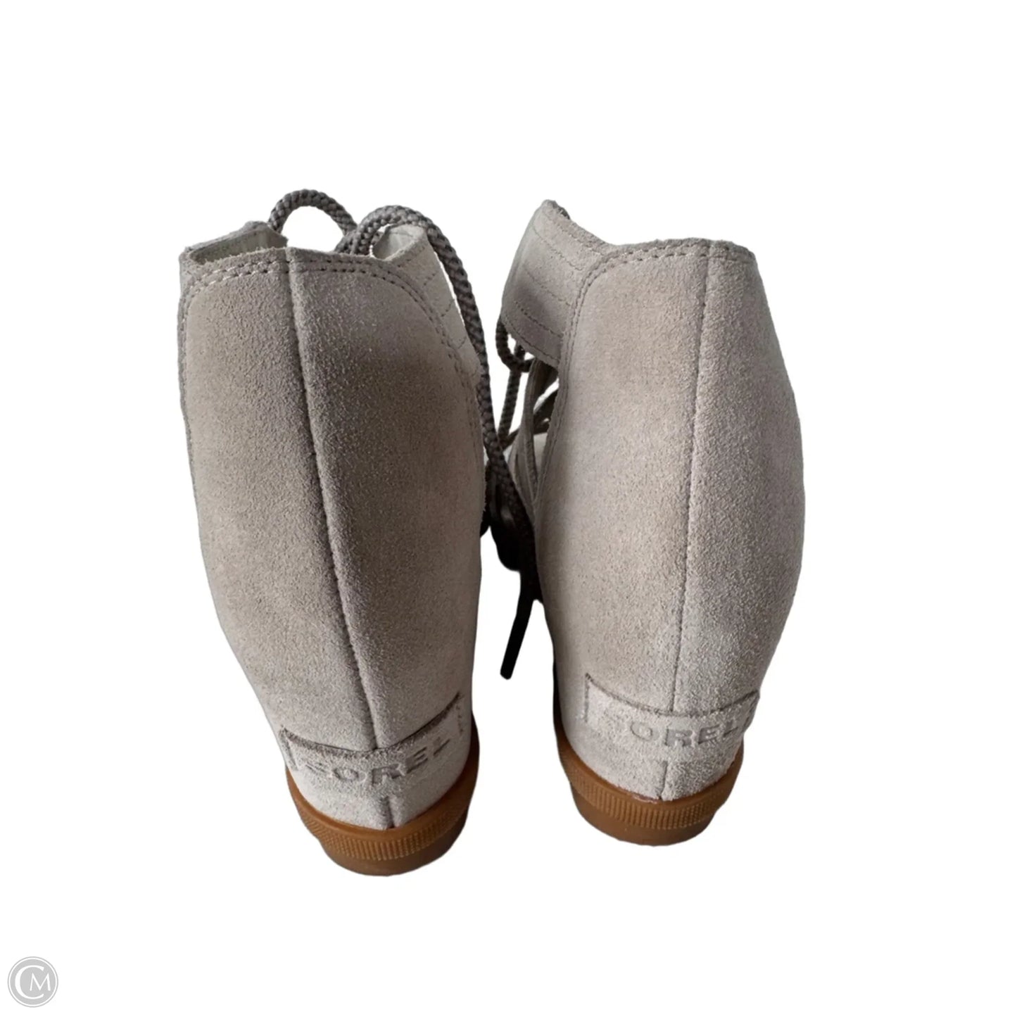 Sandals Heels Wedge By Sorel In Taupe, Size: 6.5