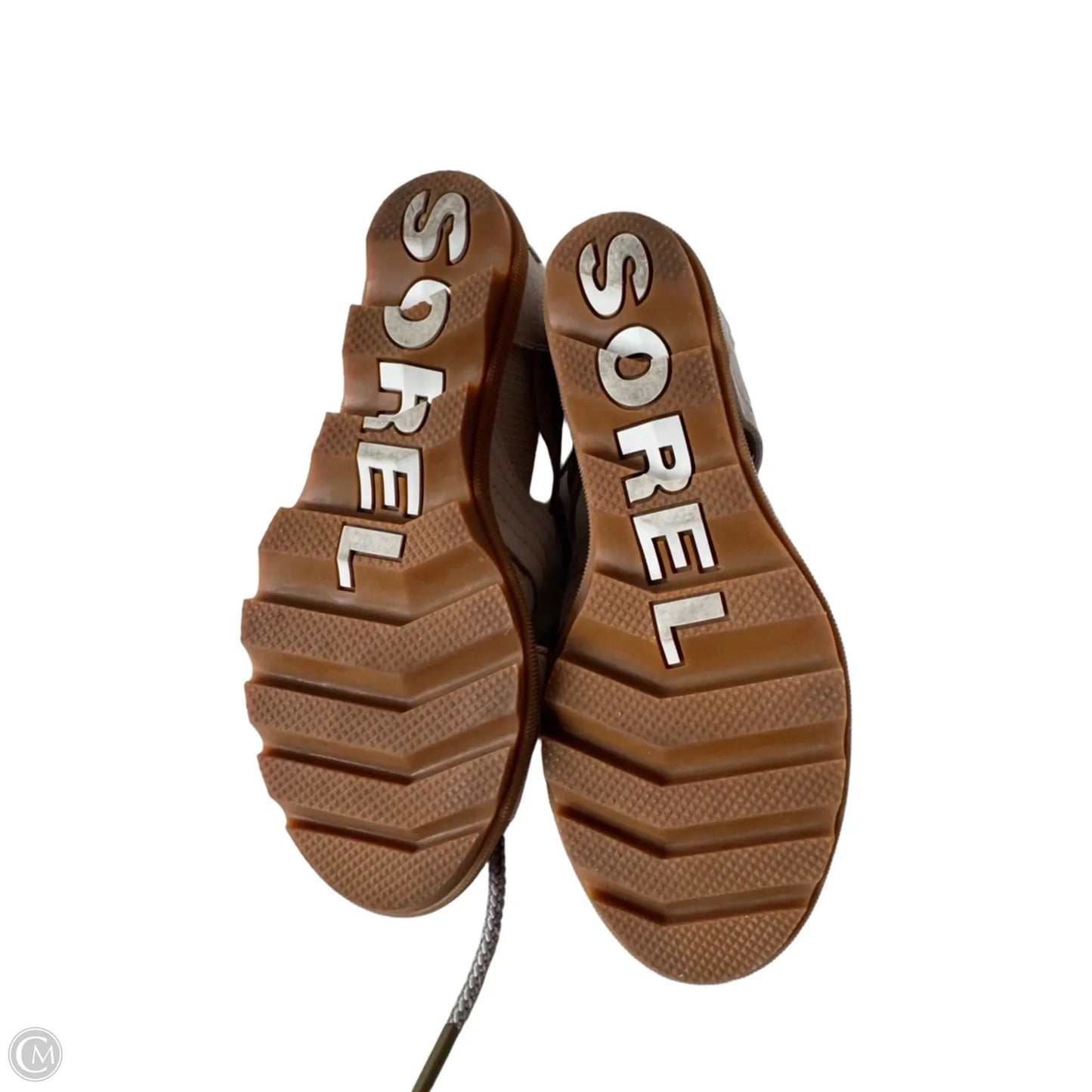 Sandals Heels Wedge By Sorel In Taupe, Size: 6.5