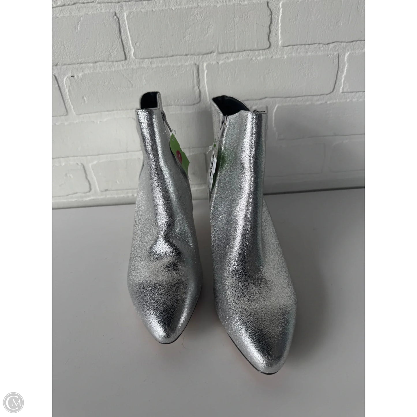Boots Ankle Heels By Xoxo In Silver, Size: 9.5