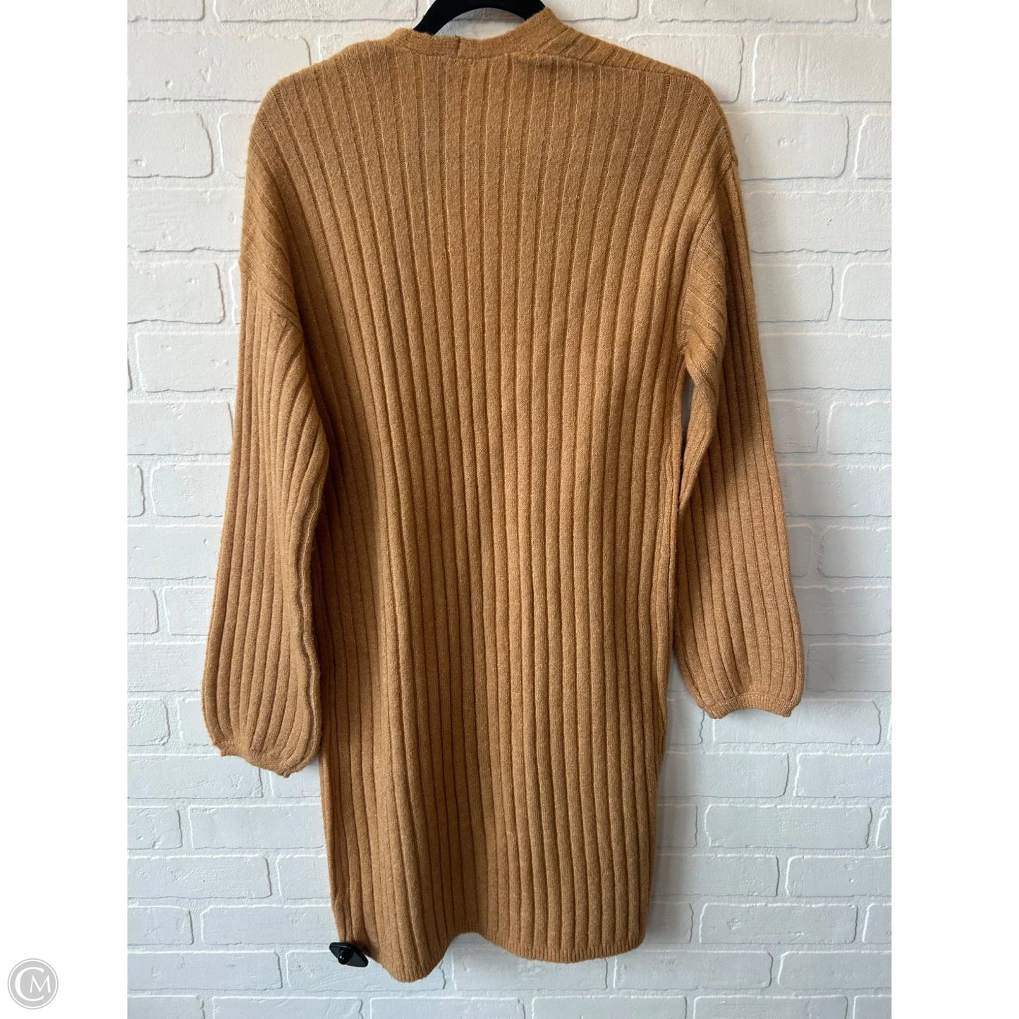 Sweater Cardigan By Freshman In Tan, Size: M
