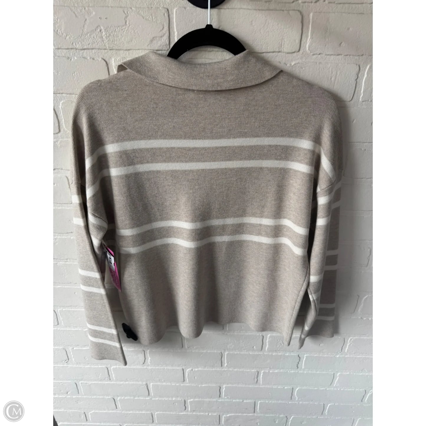 Sweater By Cyrus In Tan & White, Size: Xs