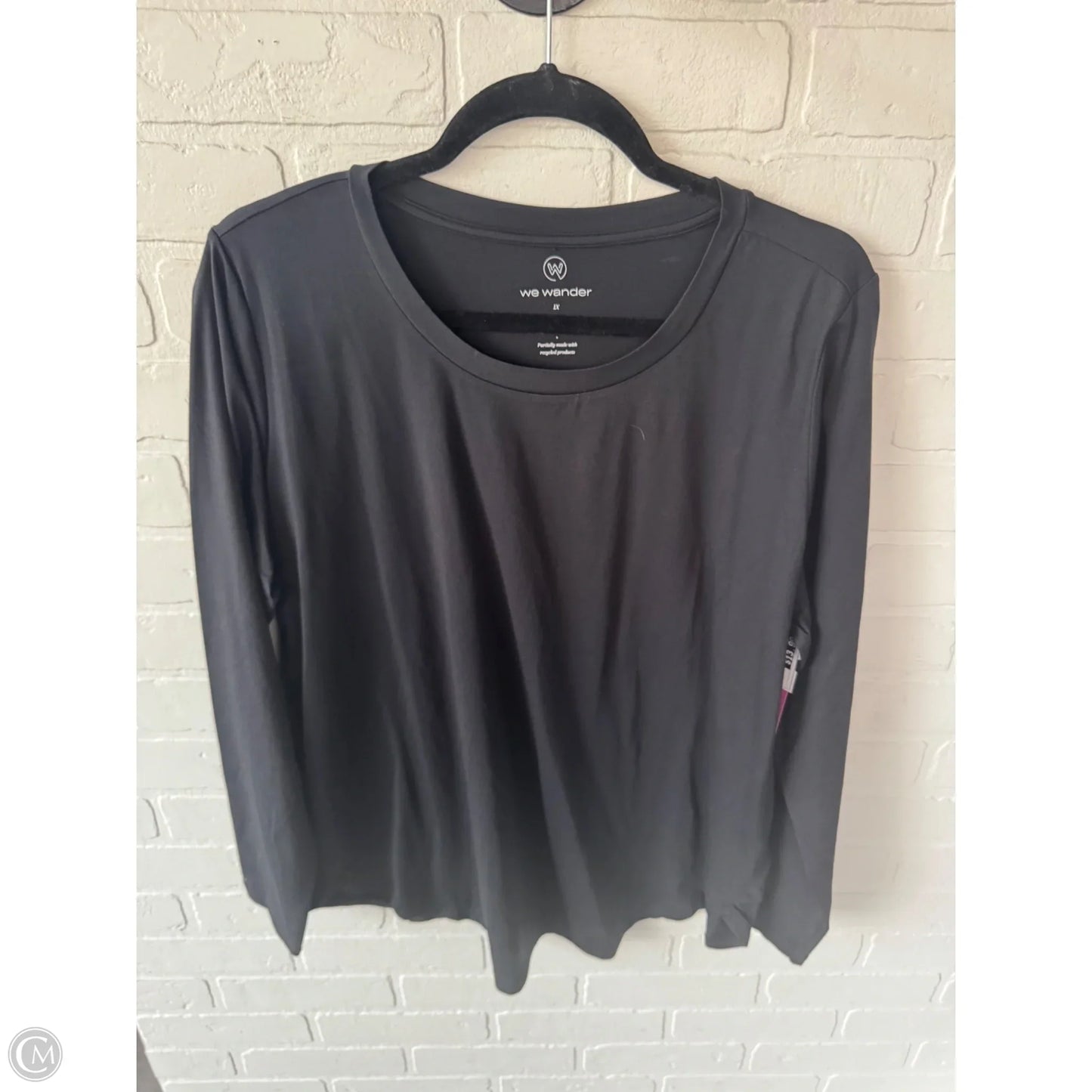 Top Long Sleeve By Clothes Mentor In Black, Size: 1x