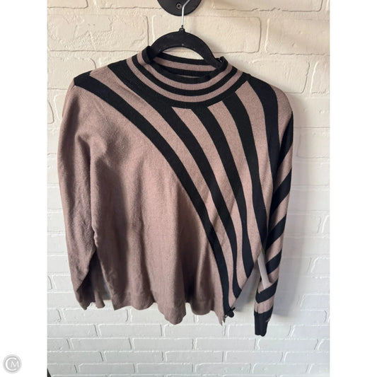Sweater By Chicos In Black & Brown, Size: M