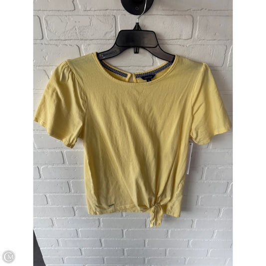 Top Short Sleeve By Nautica In Yellow, Size: M