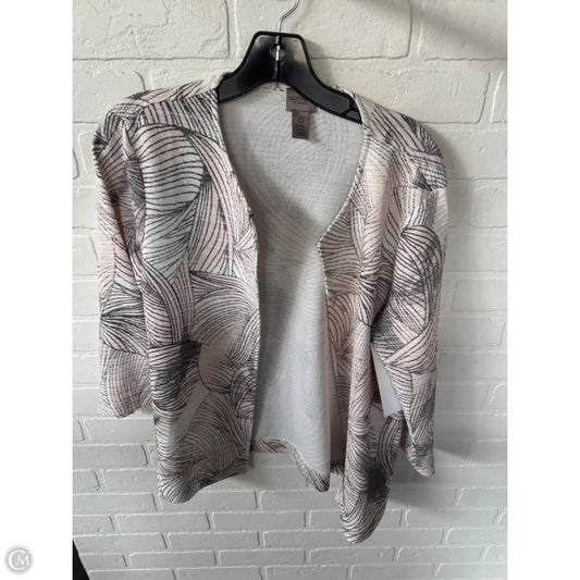 Blazer By Chicos In Grey & Pink, Size: S