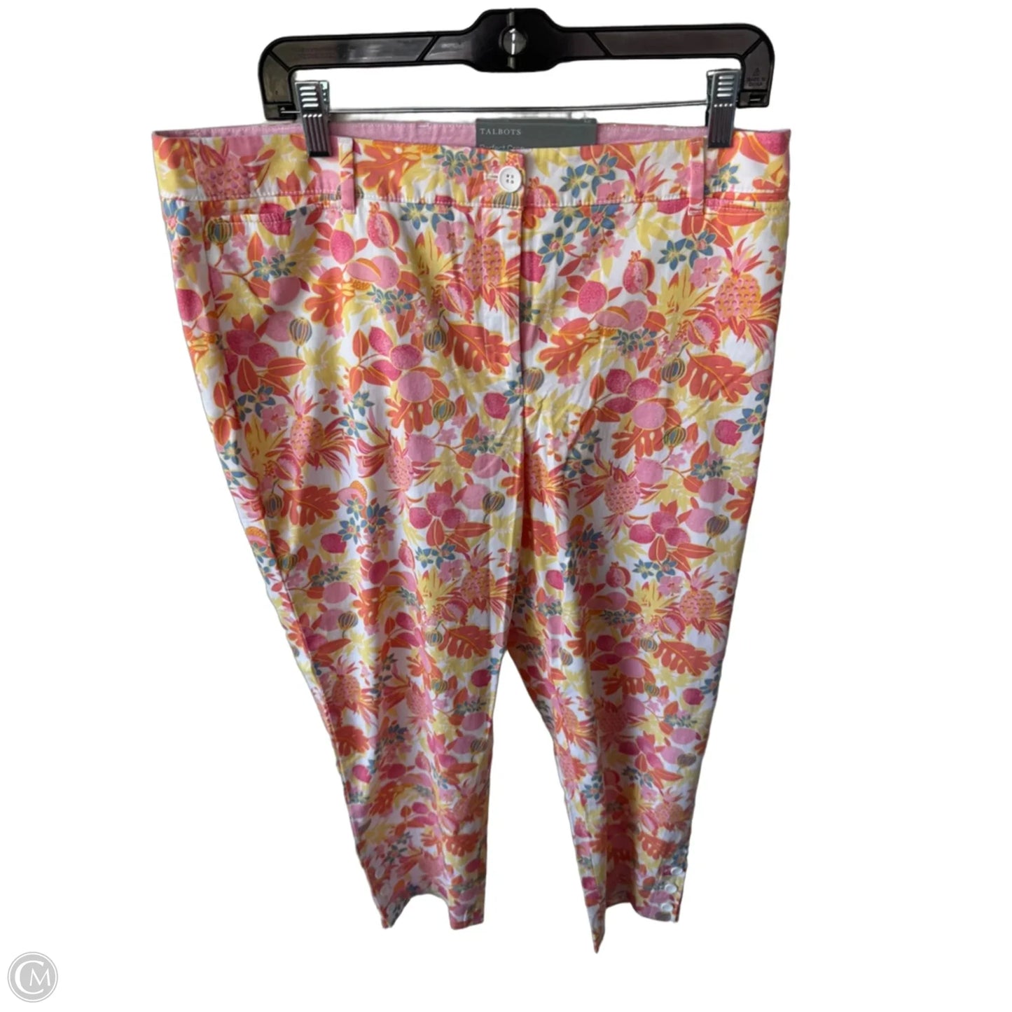 Pants Cropped By Talbots In Orange & Pink, Size: 12