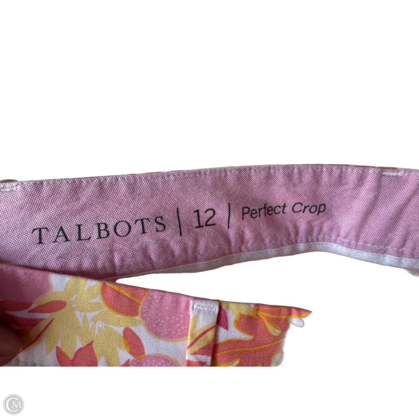 Pants Cropped By Talbots In Orange & Pink, Size: 12