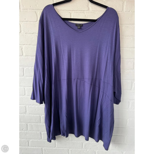 Top 3/4 Sleeve Basic By J. Jill In Purple, Size: 4x