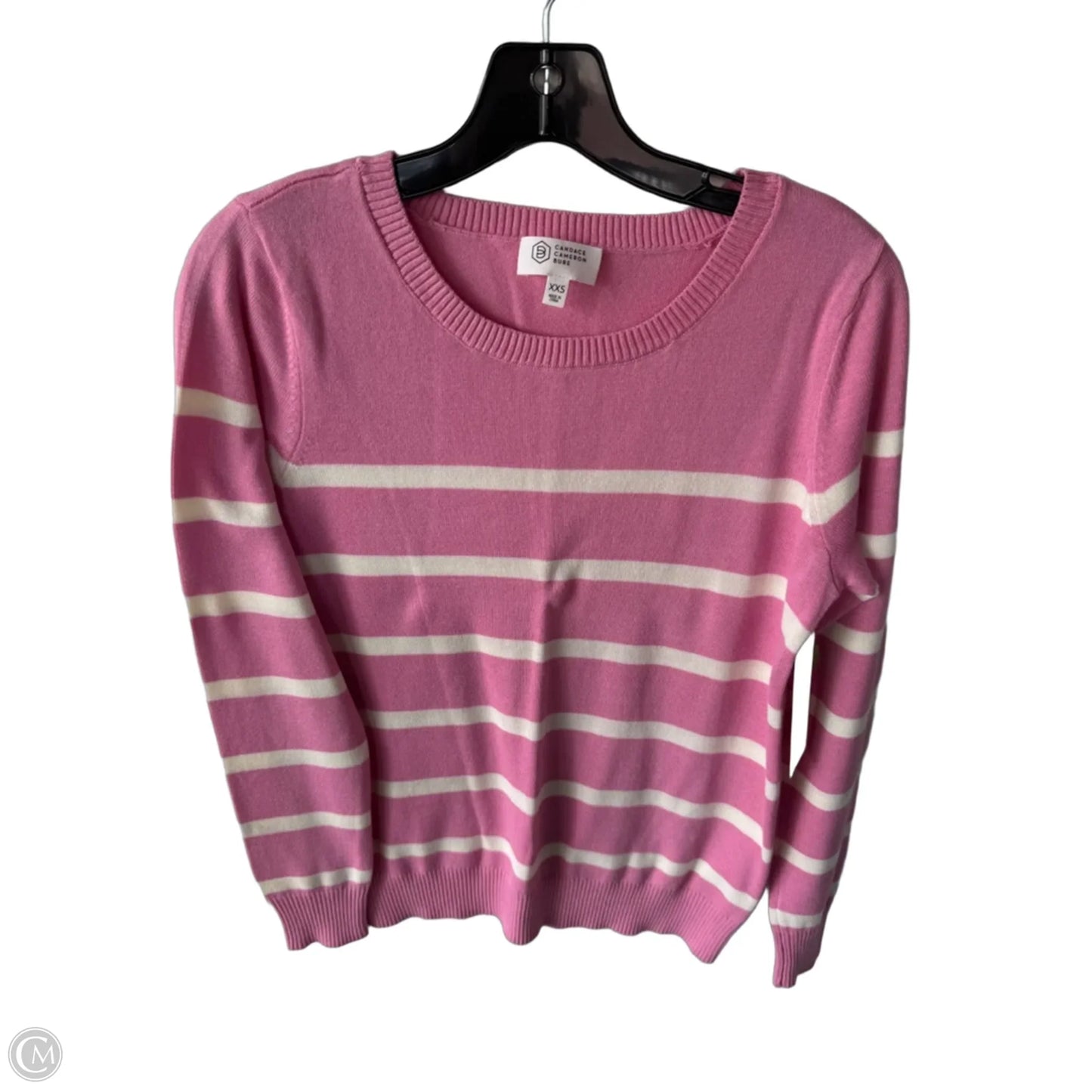 Sweater By Candace Cameron Bure In Pink & White, Size: Xxs