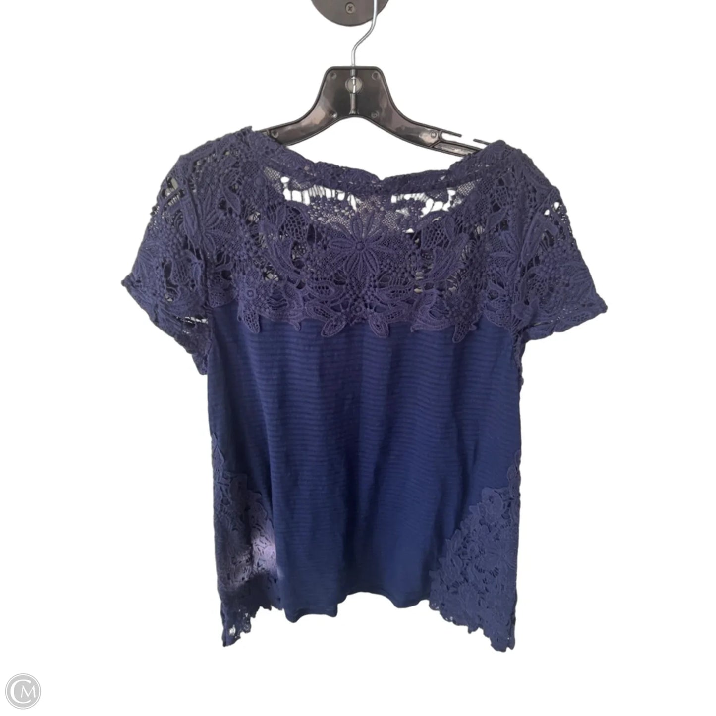 Top Short Sleeve By Meadow Rue In Blue, Size: L