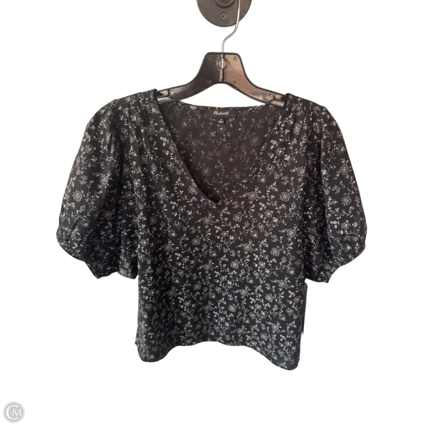Top Short Sleeve By Madewell In Black & Tan, Size: M
