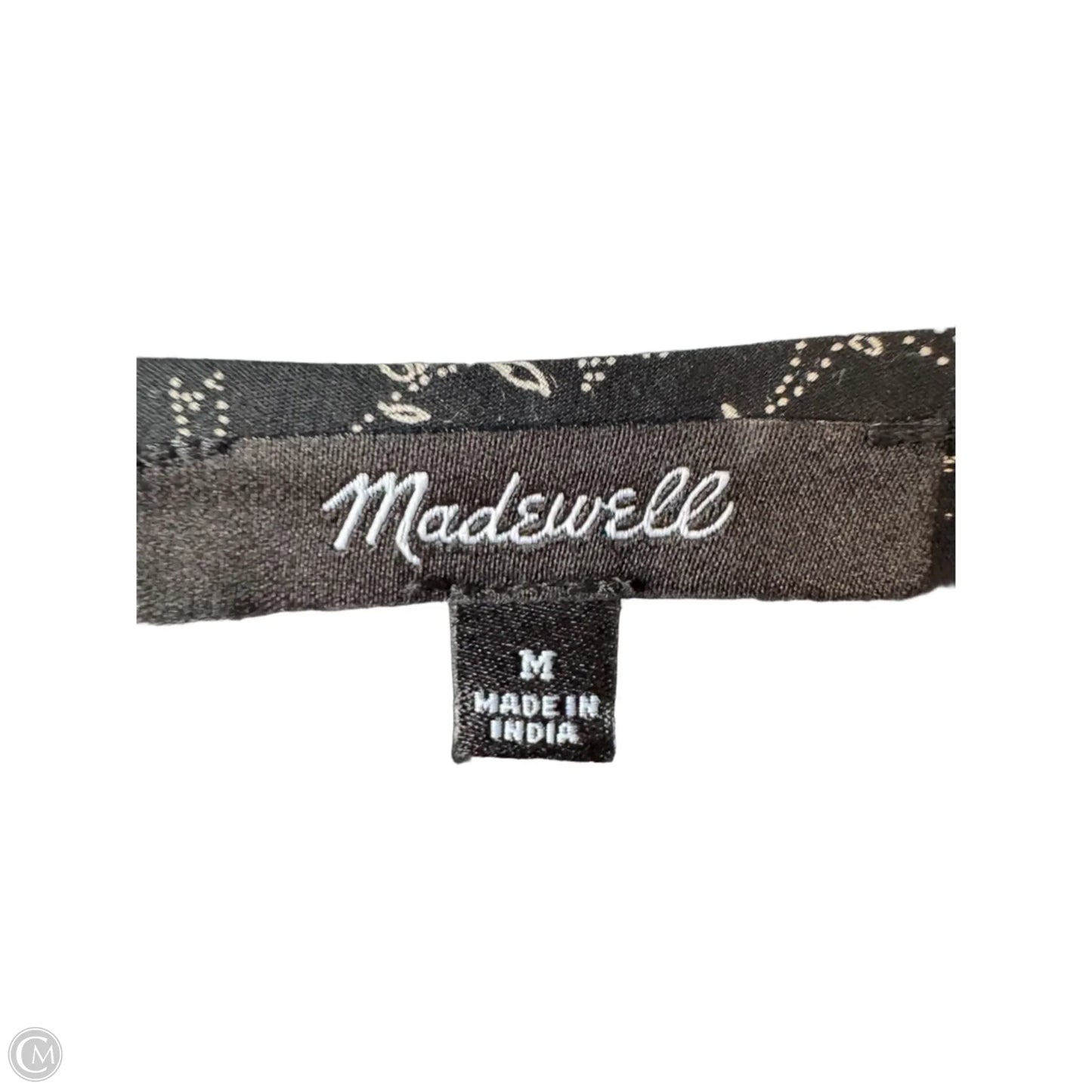 Top Short Sleeve By Madewell In Black & Tan, Size: M