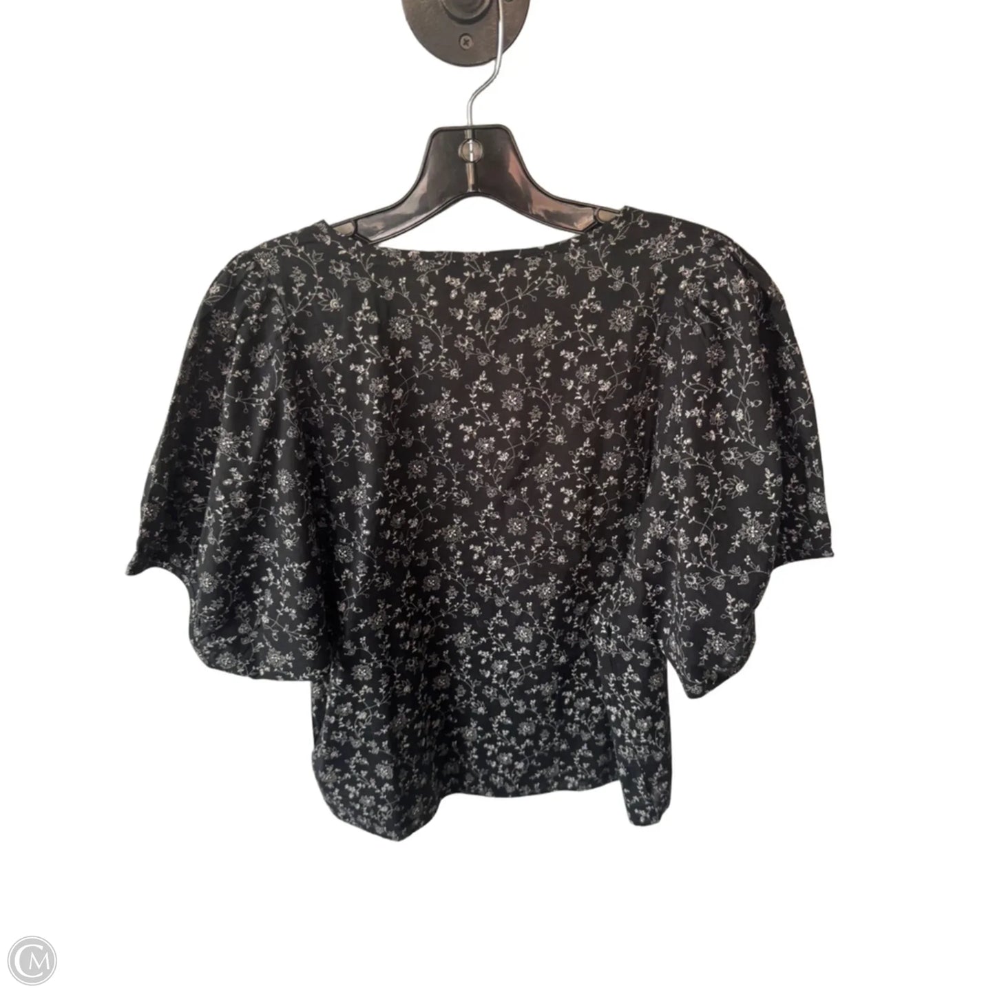 Top Short Sleeve By Madewell In Black & Tan, Size: M