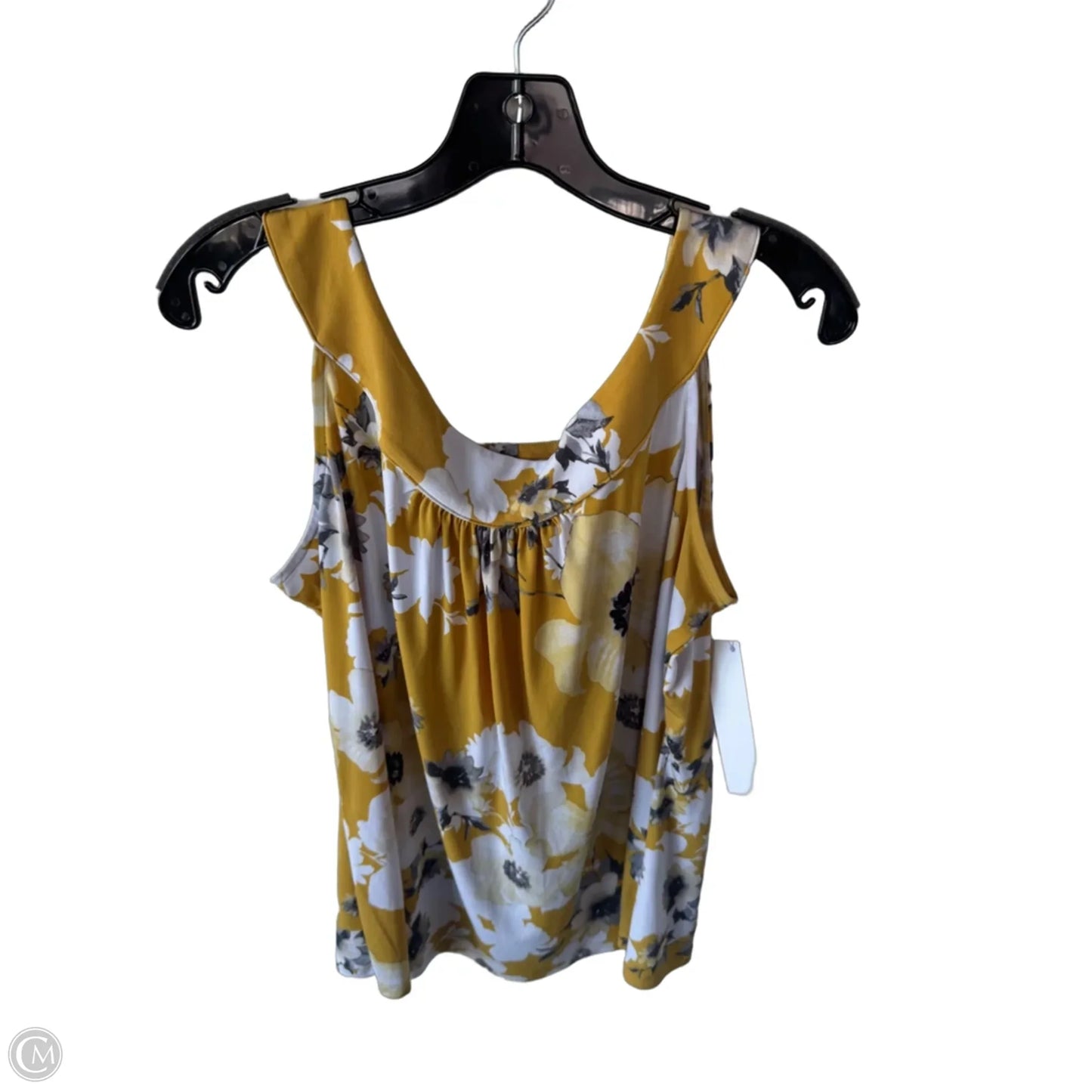 Top Sleeveless By Calvin Klein In Yellow, Size: Xl