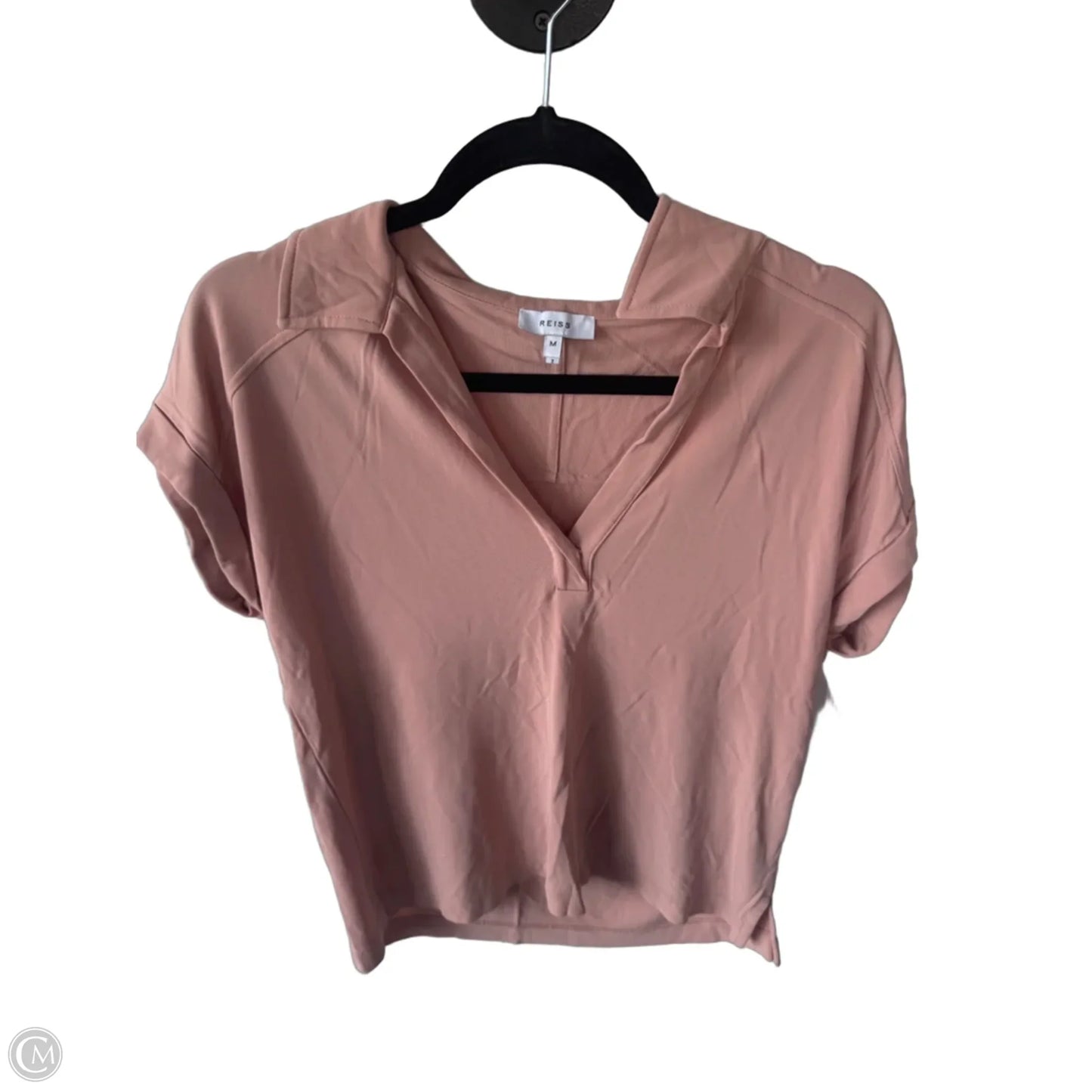 Top Short Sleeve By Reiss In Pink, Size: M