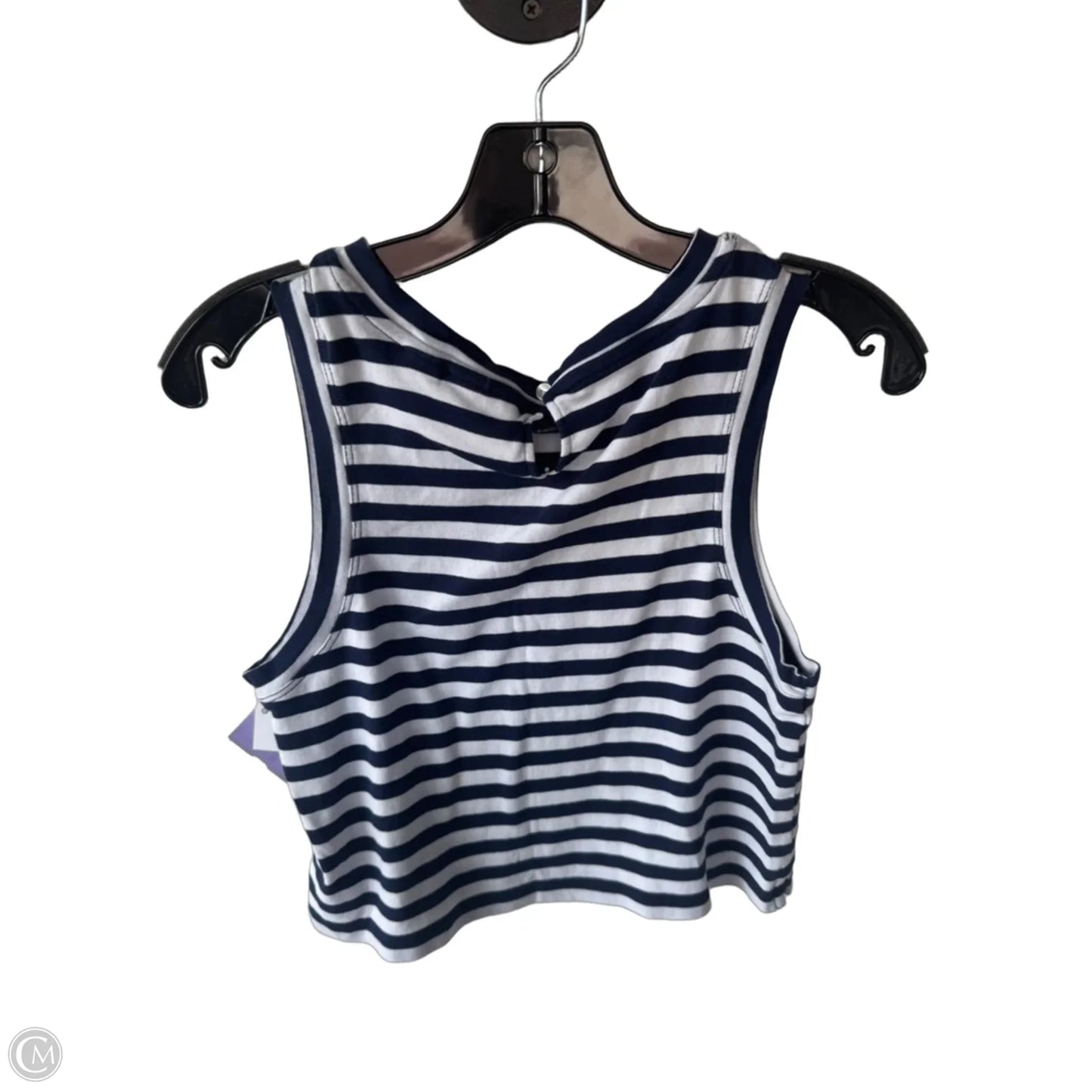 Top Sleeveless By Maeve In Blue & White, Size: Mp