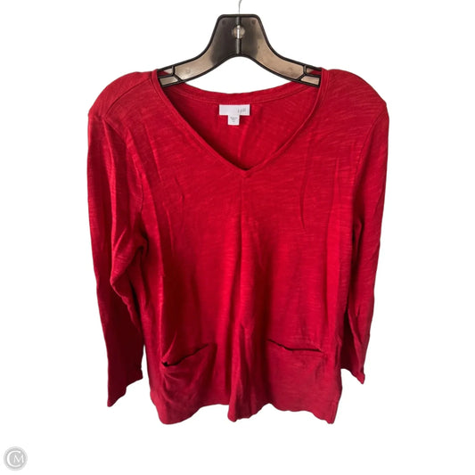 Top Long Sleeve By J. Jill In Red, Size: M