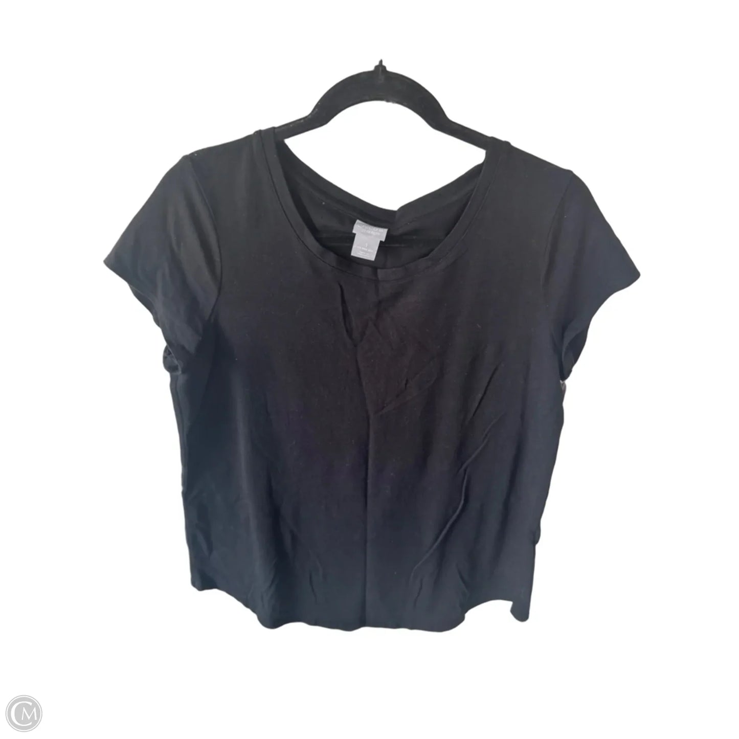 Top Short Sleeve Basic By Chicos In Black, Size: M