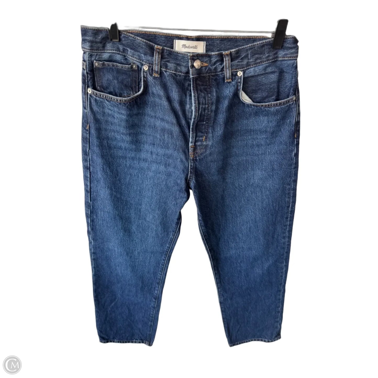 Jeans Straight By Madewell In Blue Denim, Size: 8