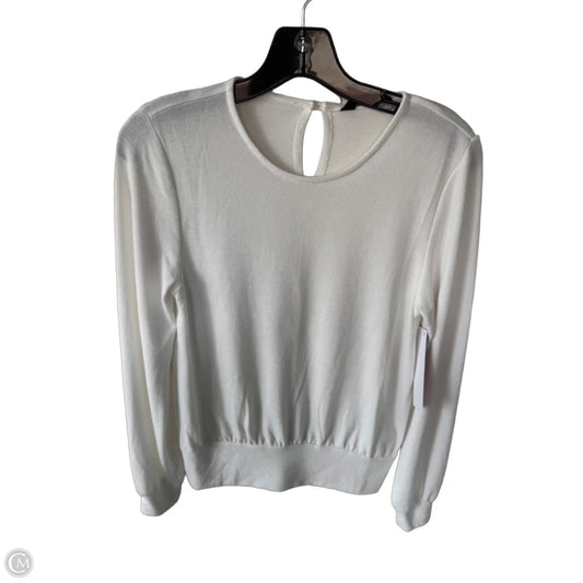 Top Long Sleeve By Banana Republic In White, Size: Xs