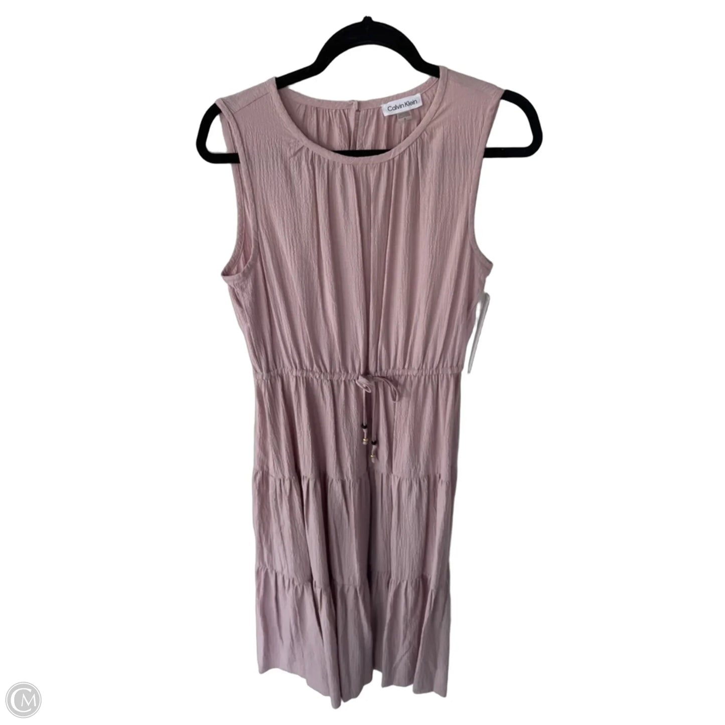 Dress Casual Midi By Calvin Klein In Pink, Size: M