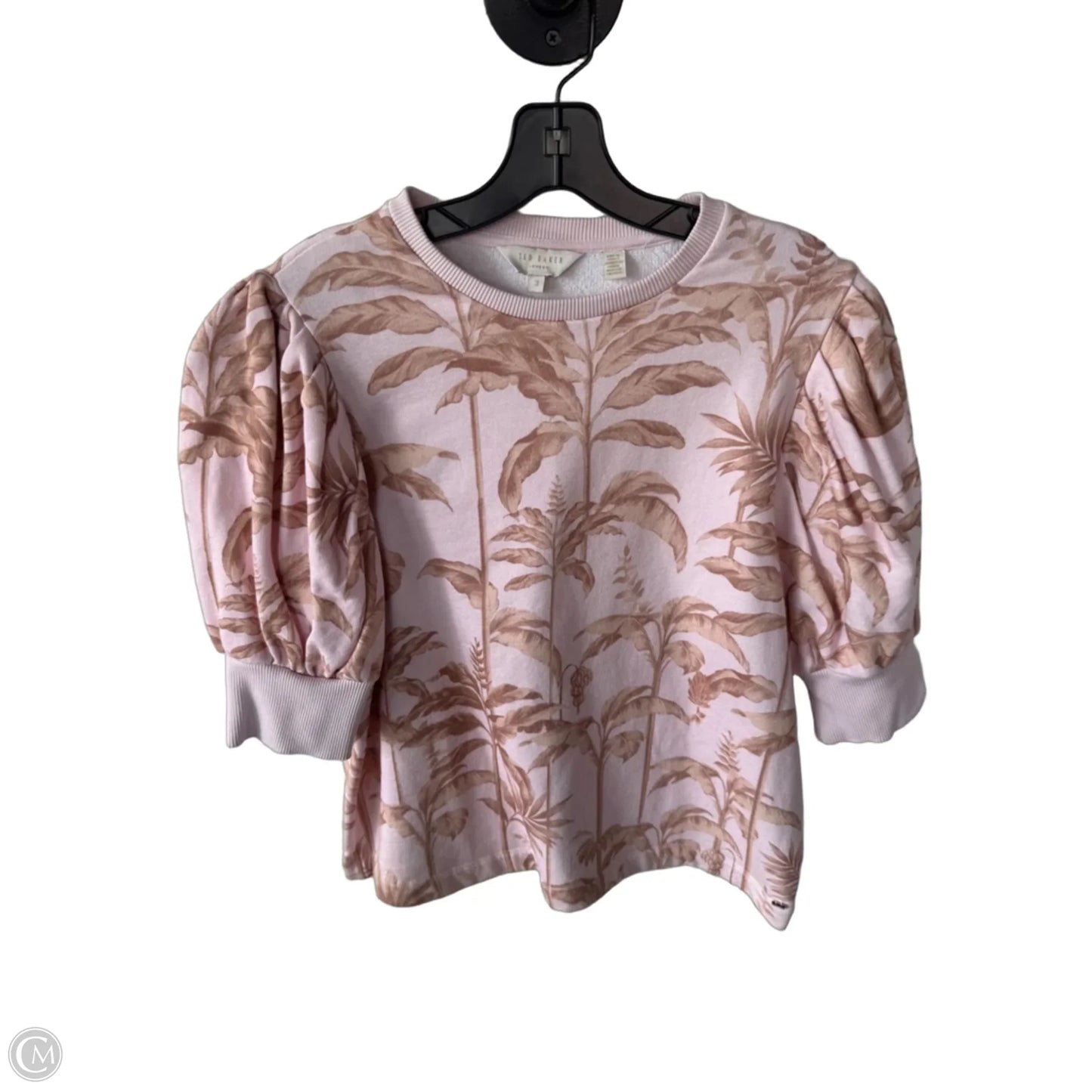 Top Short Sleeve By Ted Baker In Pink & Tan, Size: 8