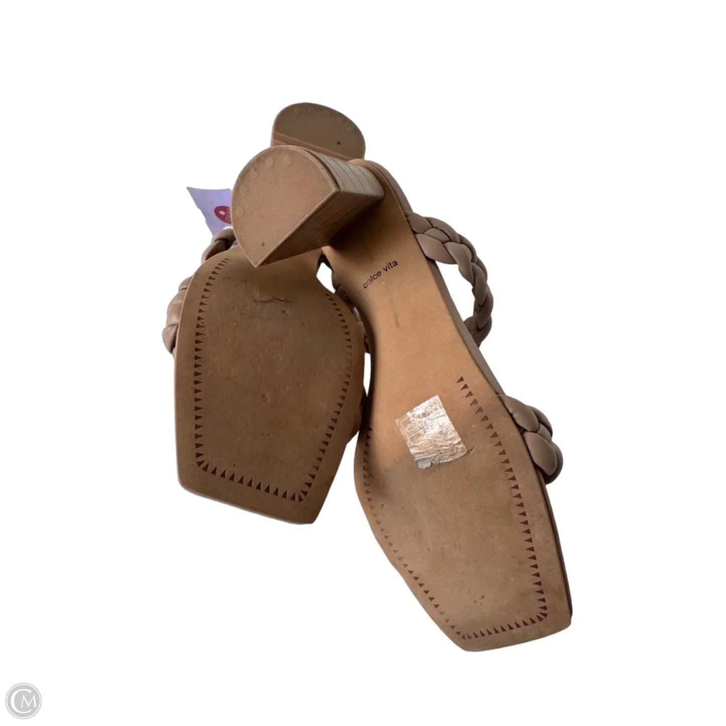 Sandals Heels Block By Dolce Vita In Tan, Size: 9.5