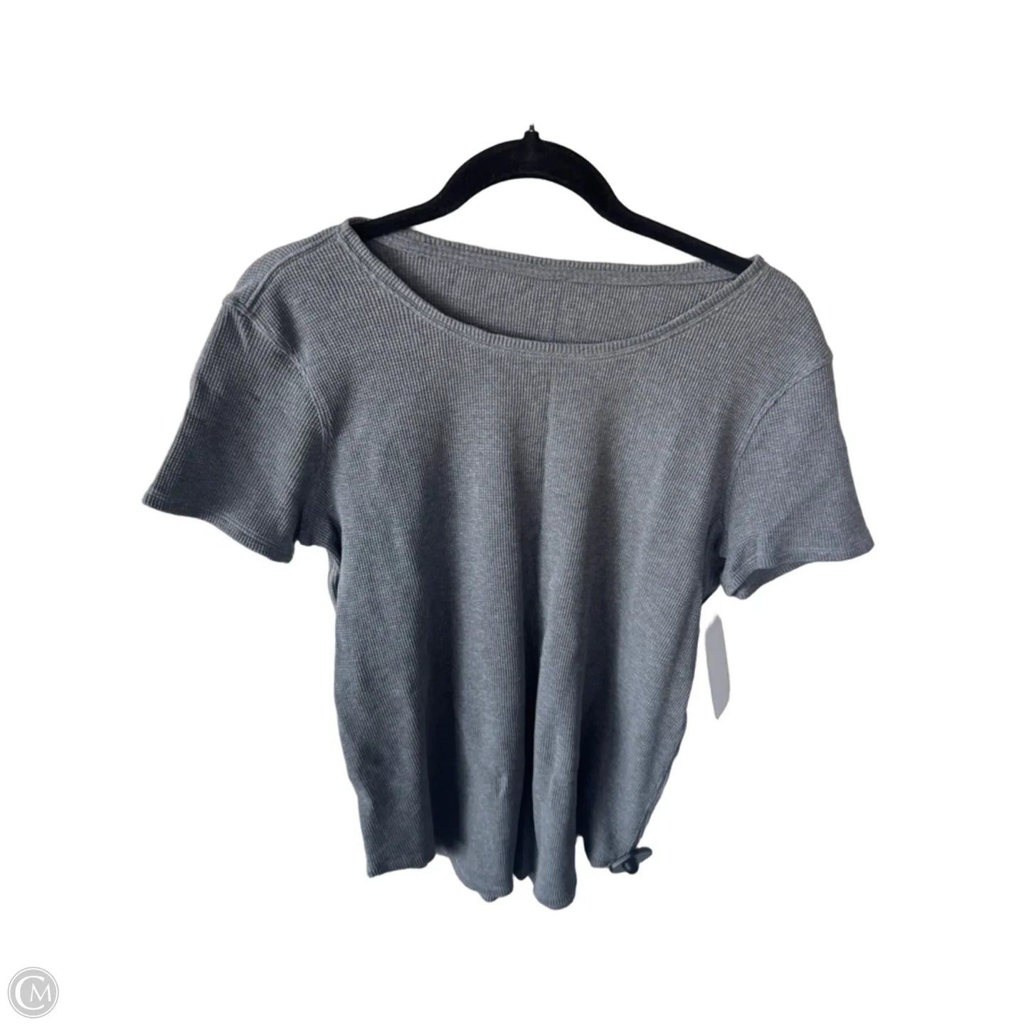 Athletic Top Short Sleeve By Lululemon In Grey, Size: M