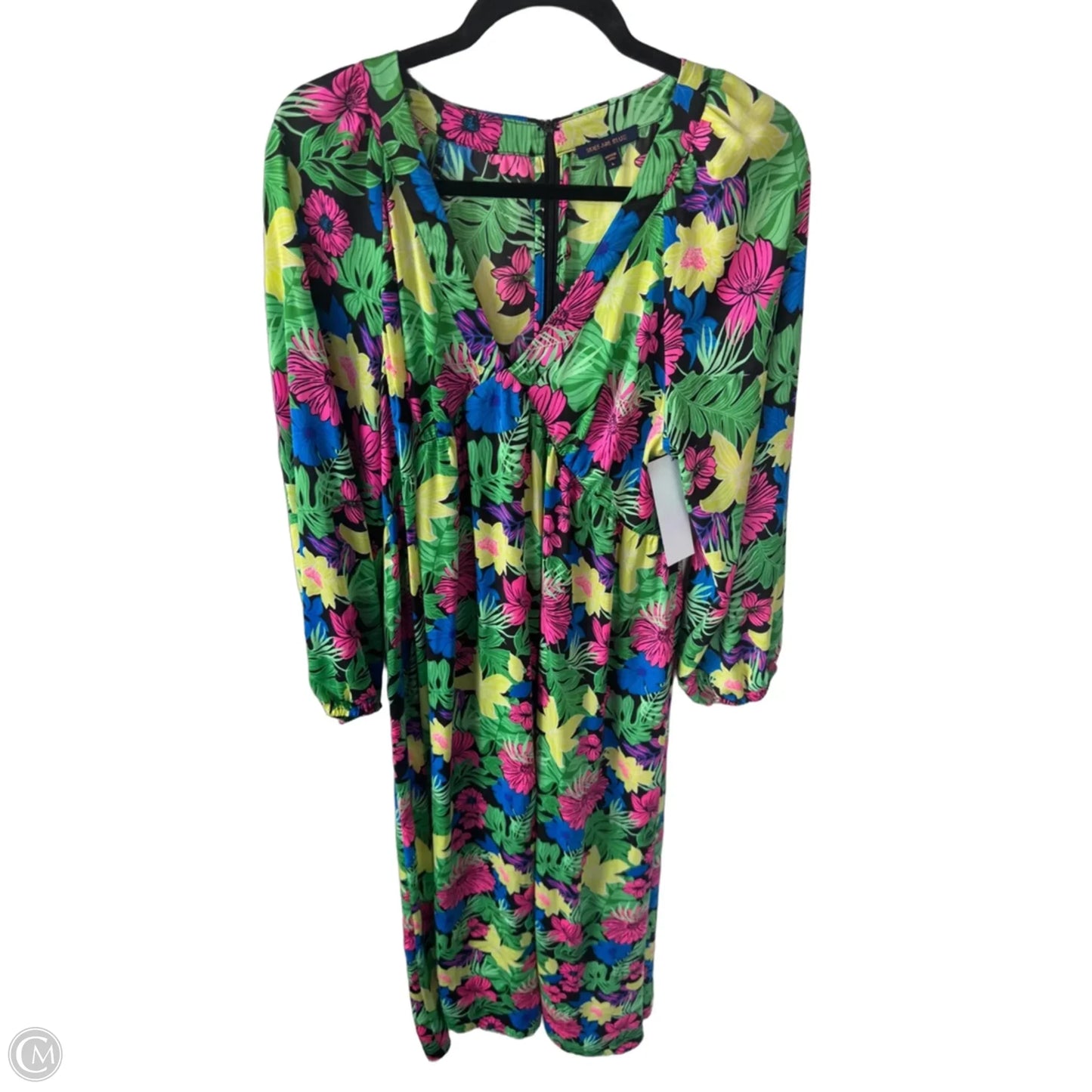 Dress Casual Maxi By Skies Are Blue In Black & Green, Size: L