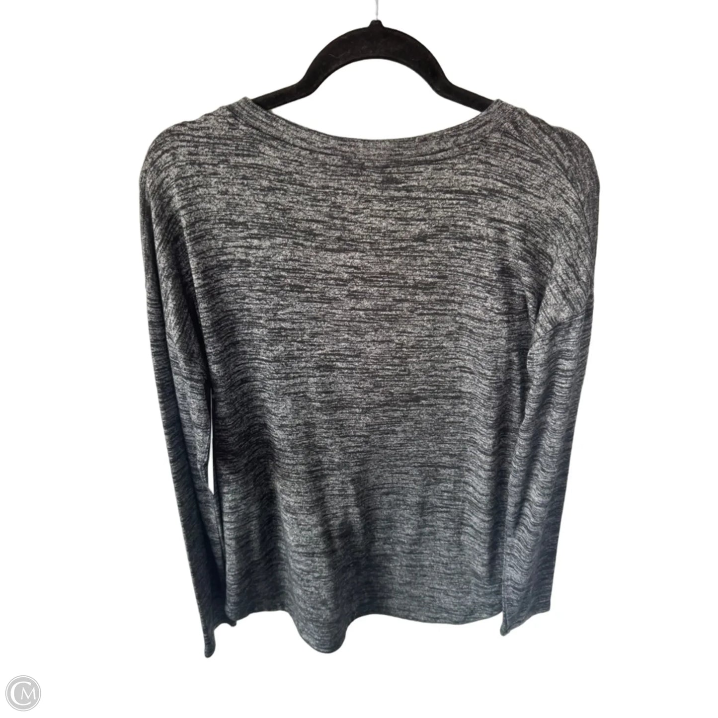 Top Long Sleeve By Banana Republic In Black & Blue, Size: M