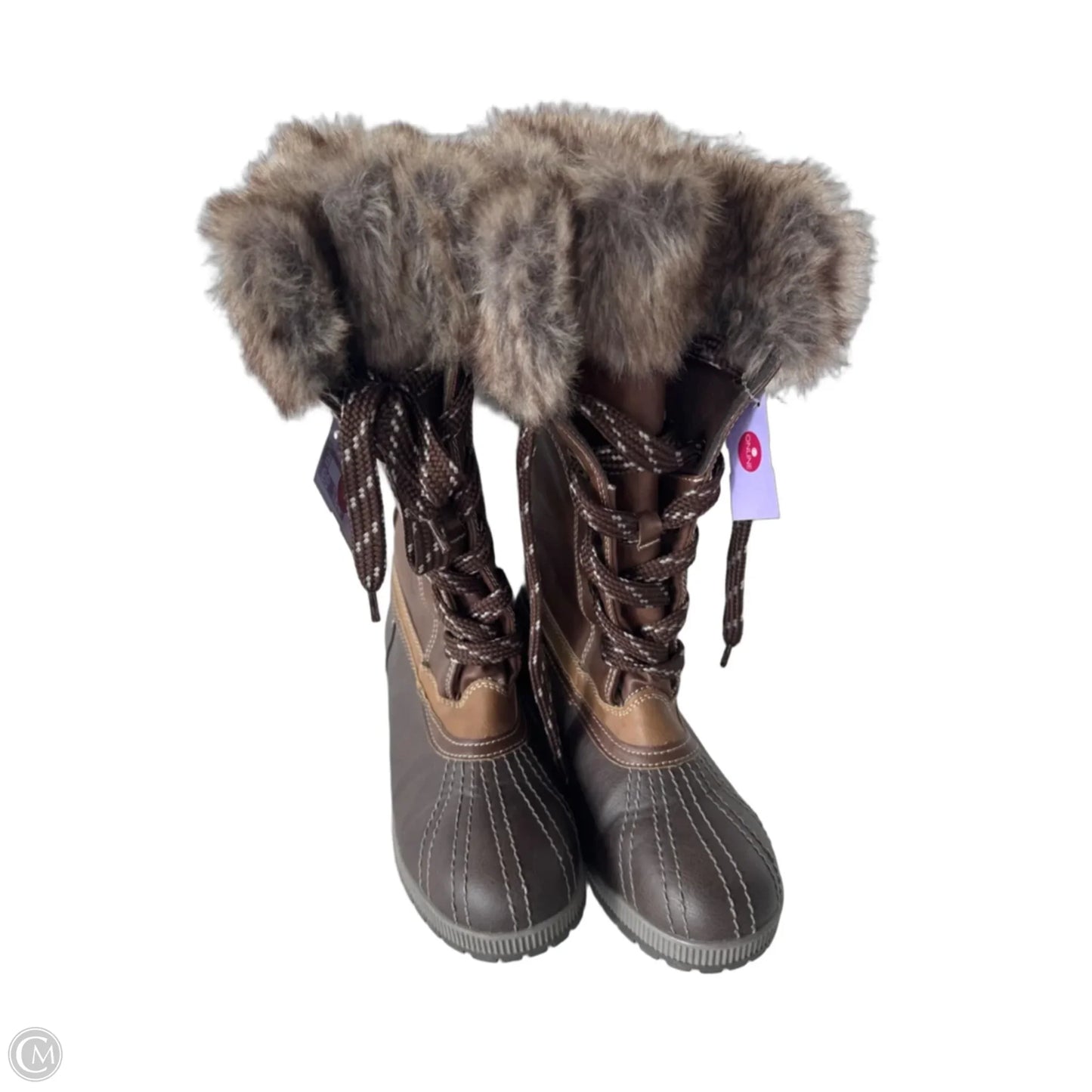 Boots Snow By London Fog In Brown, Size: 10