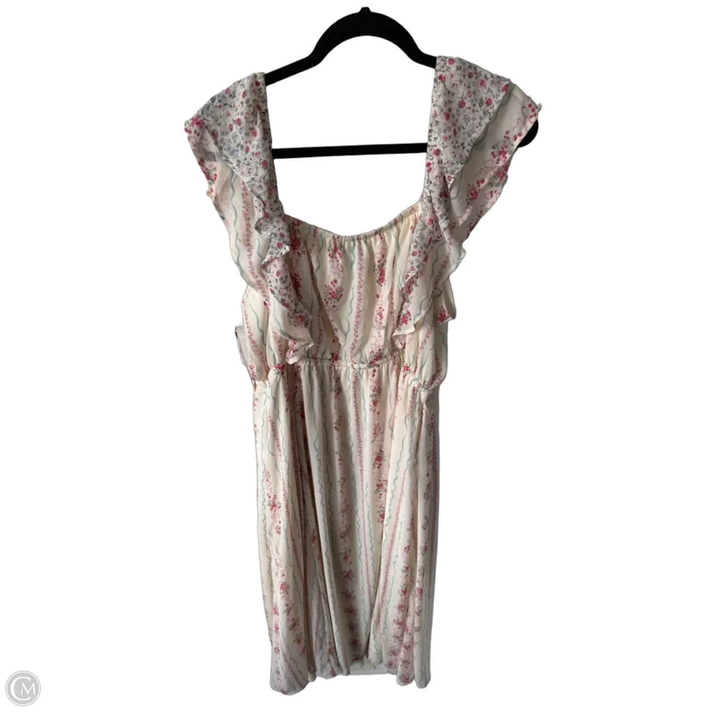 Dress Casual Maxi By Torrid In Cream & Pink, Size: 2x