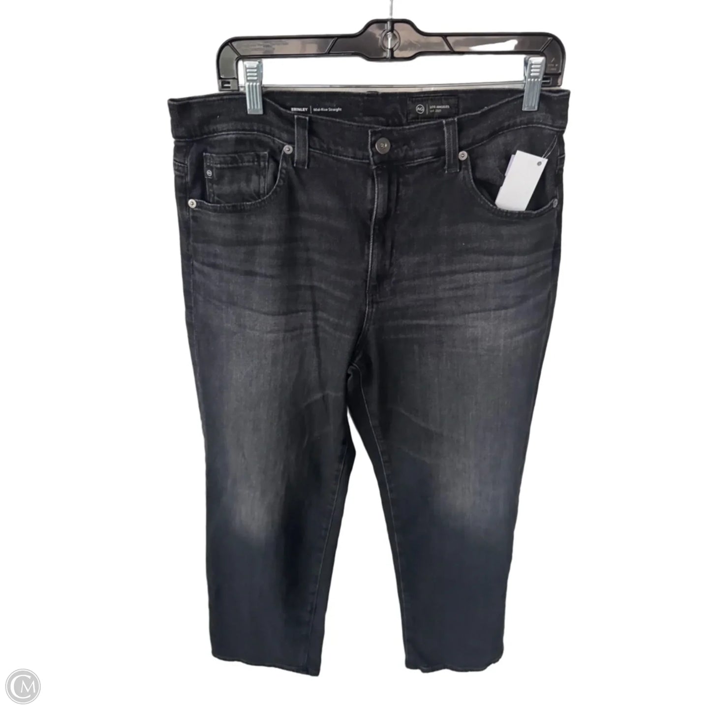 Jeans Straight By Adriano Goldschmied In Black Denim, Size: 12