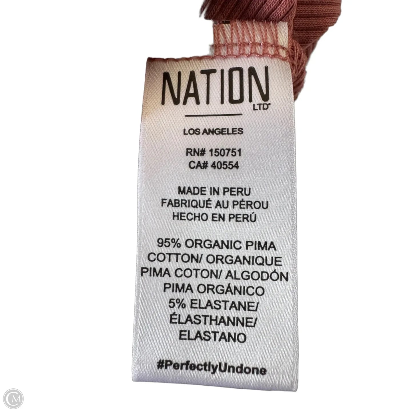 Top Short Sleeve By Nation Ltd In Pink, Size: M