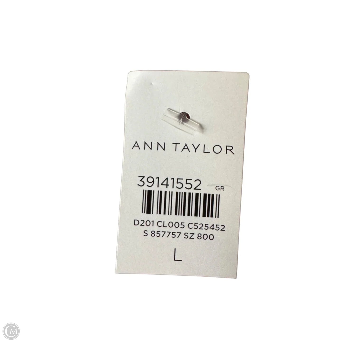 Top Long Sleeve By Ann Taylor In Purple & White, Size: L