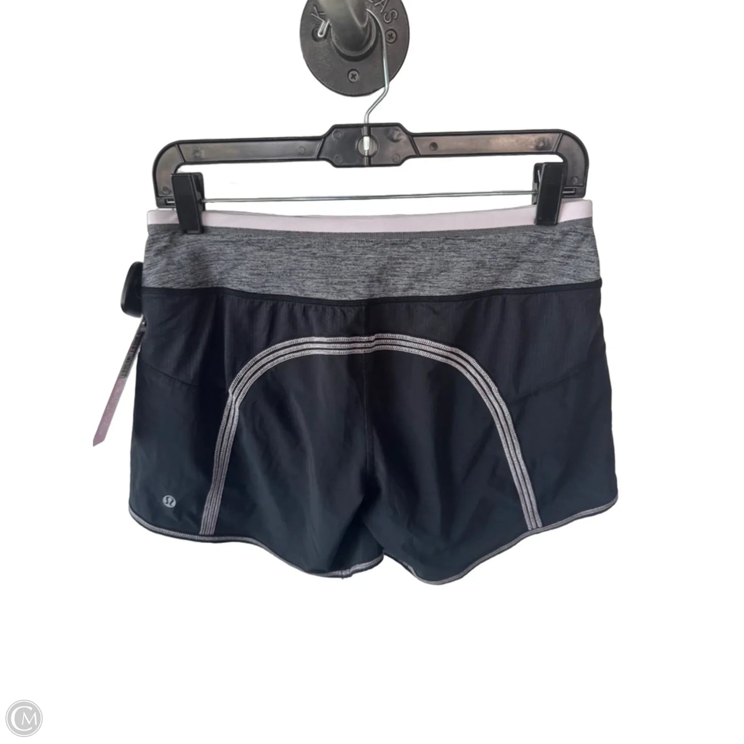 Athletic Shorts By Lululemon In Black & Pink, Size: 6