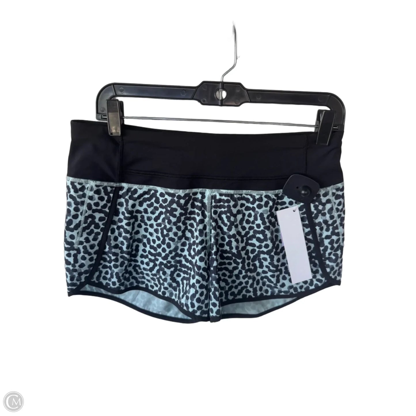 Athletic Shorts By Lululemon In Black & Blue, Size: 6