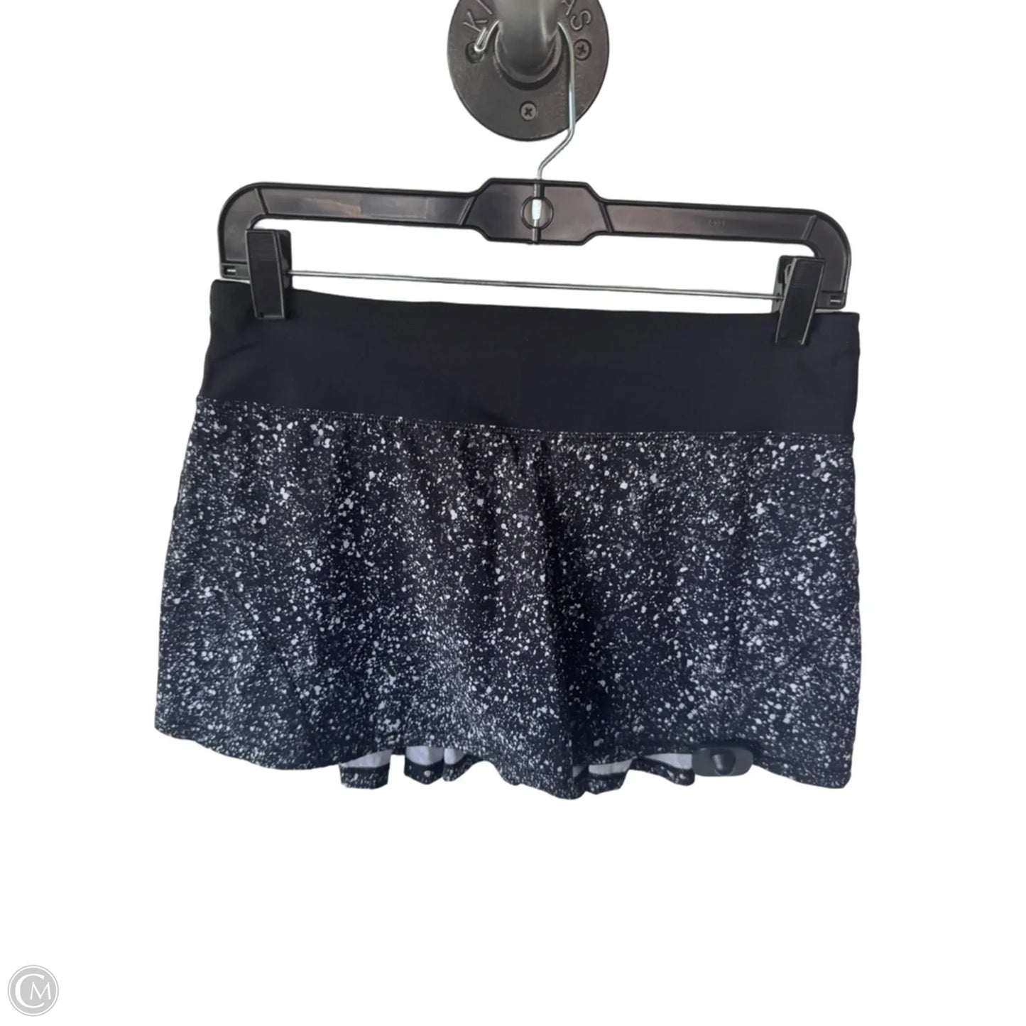 Athletic Skort By Lululemon In Black & Grey, Size: 6