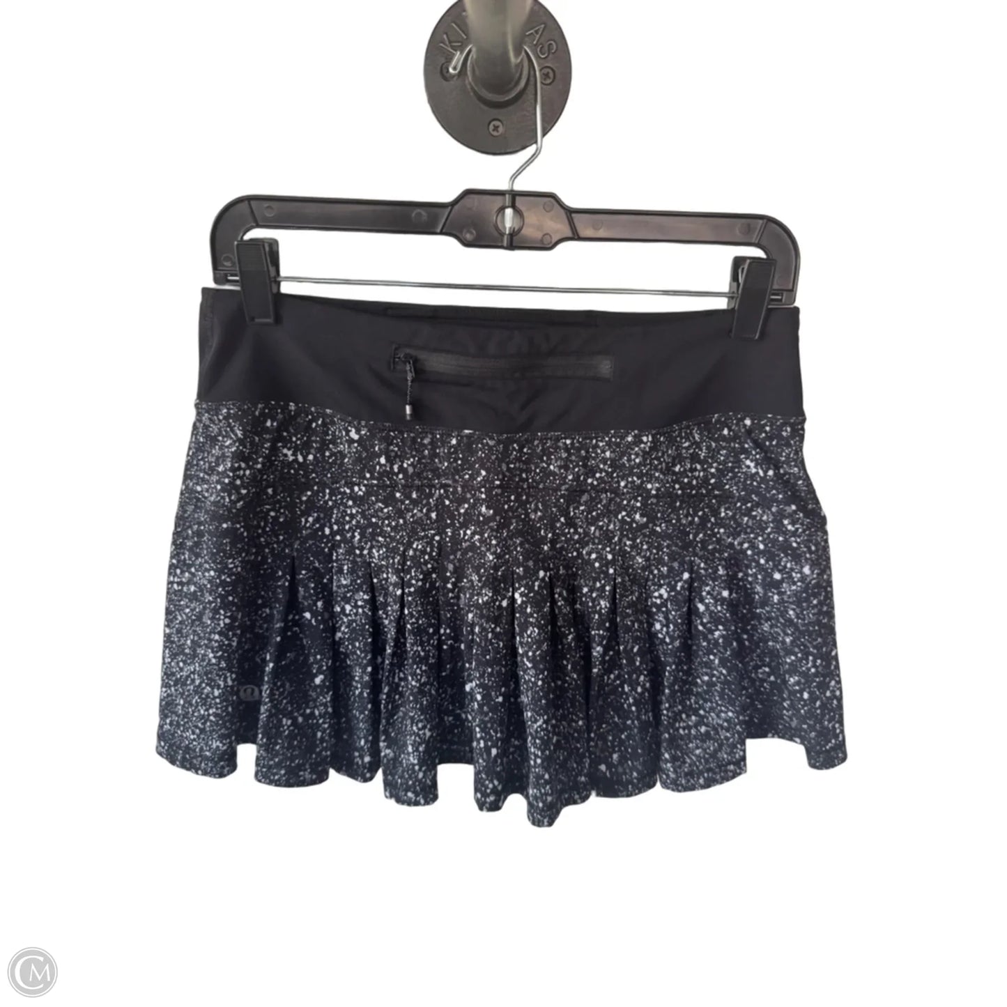 Athletic Skort By Lululemon In Black & Grey, Size: 6