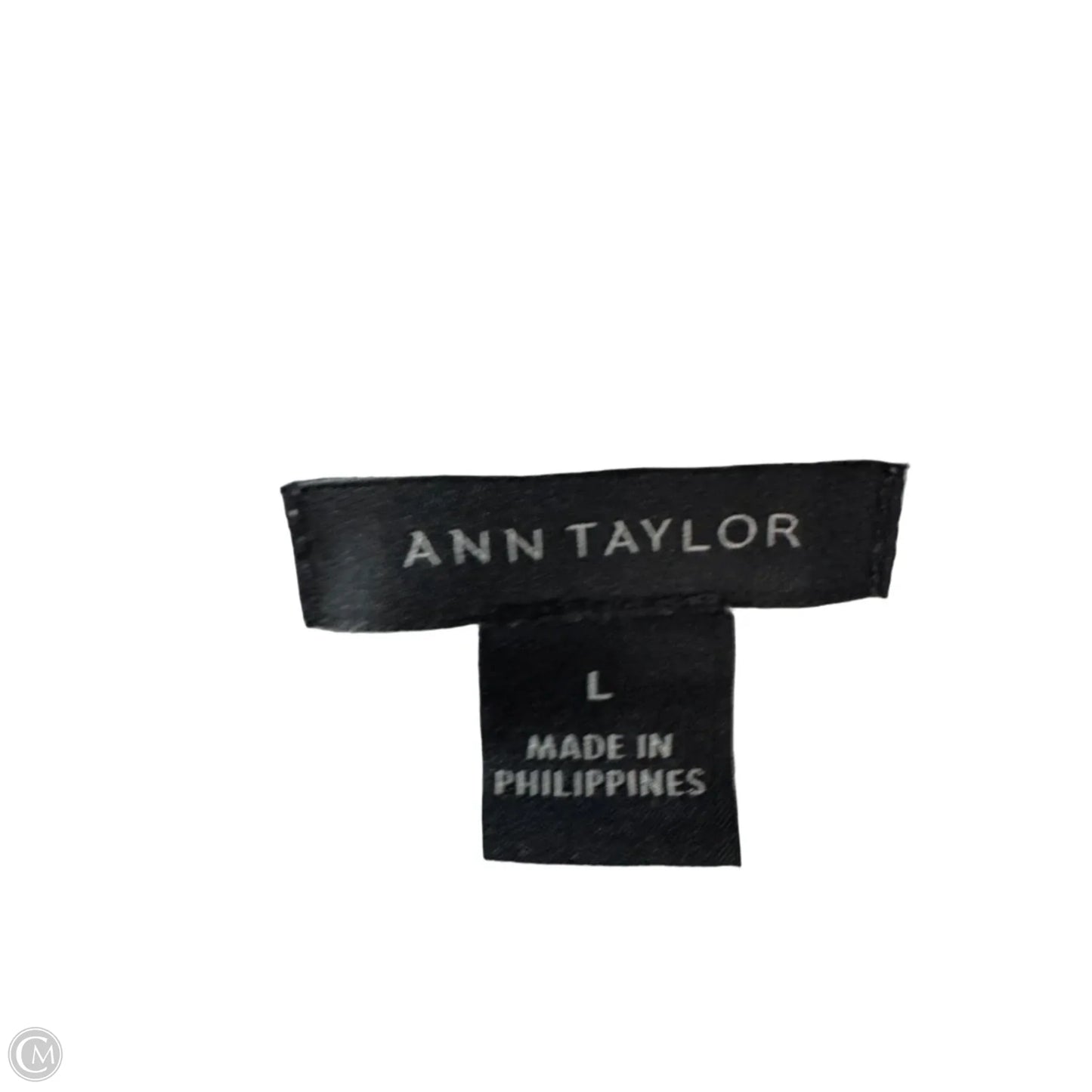 Top Short Sleeve By Ann Taylor In Cream, Size: L
